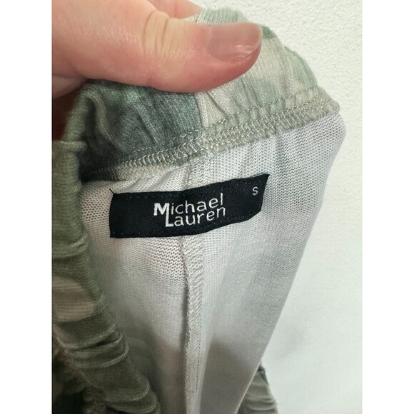 Michael Lauren Revolve Sz S Nate Cropped Sweatpants Green Camo Elastic Waist NWT - Picture 9 of 12